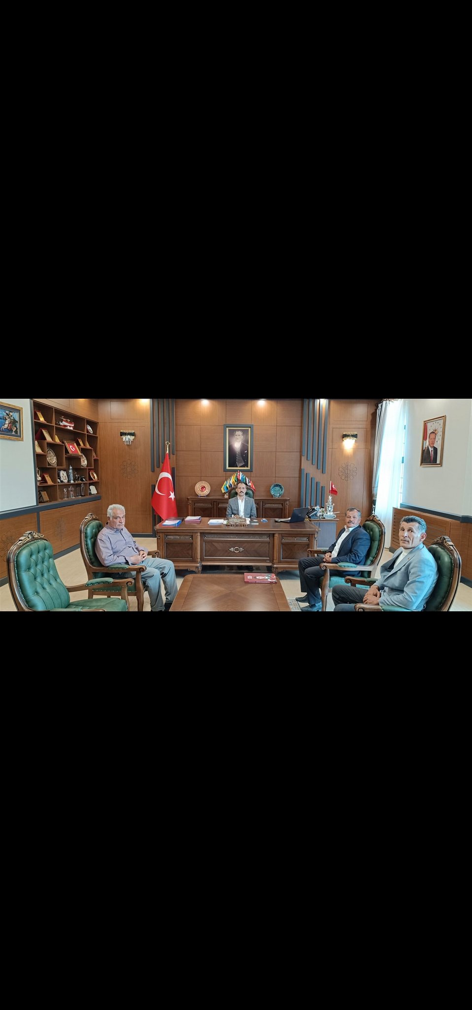 Kaymakam Kundakçı, Kayabeyli, Karoğlu ve Şahaplı Mahalle Muhtarlarını Kabul Etti
